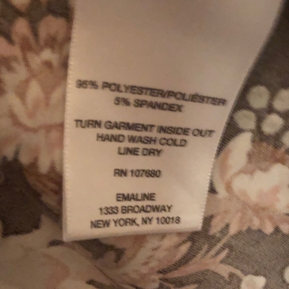 Brown Floral Top Bouse Emaline Woman 2X - Picture 4 of 6